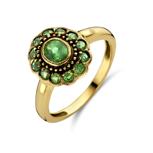 Anello con pietra verde