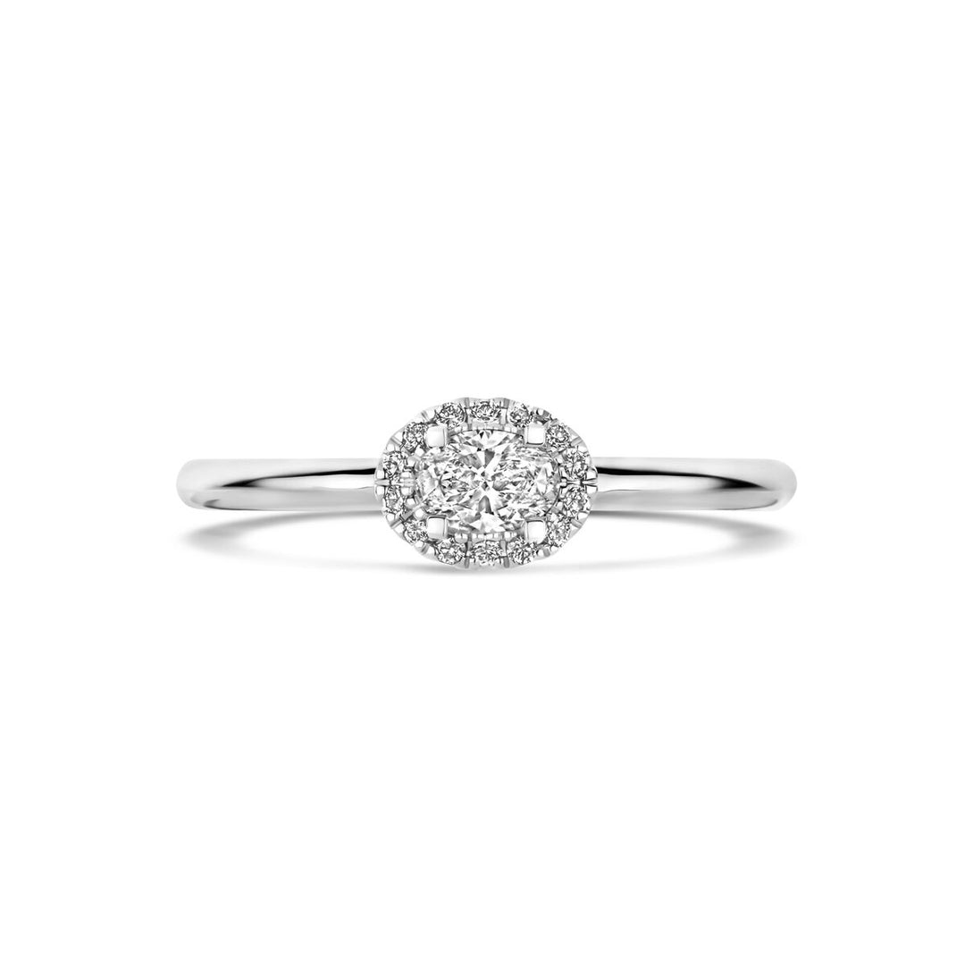 anello diamante 0.24ct h si 14K oro bianco