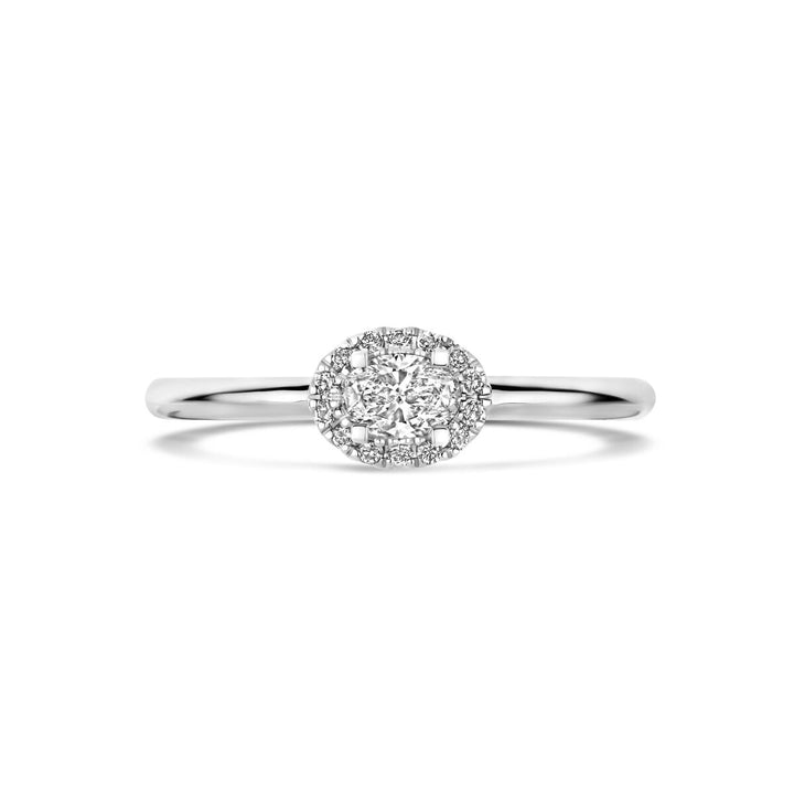 anello diamante 0.24ct h si 14K oro bianco