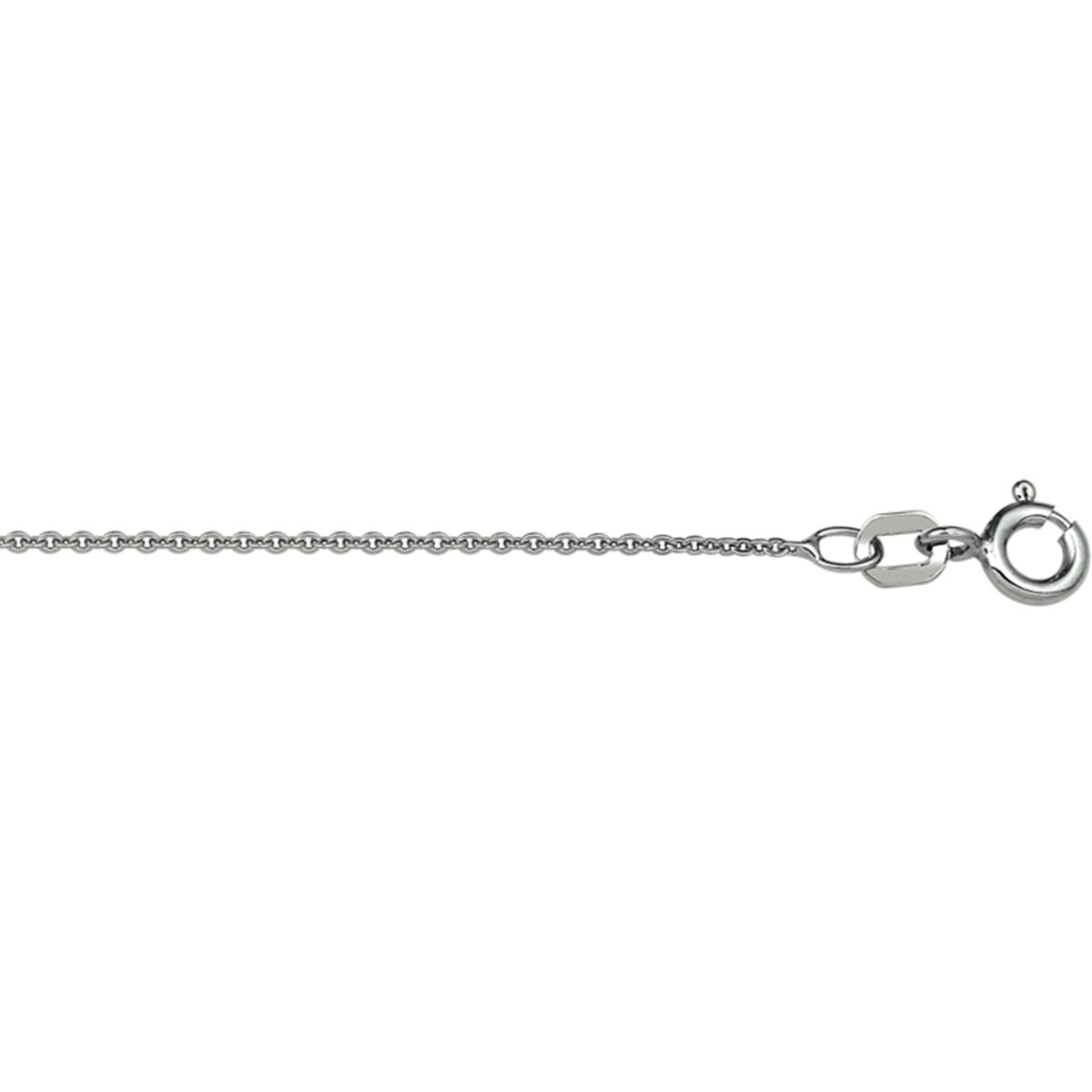 Collana anker piatta in argento rodiato, 1,2 mm, lunghezza 41 + 4 cm.