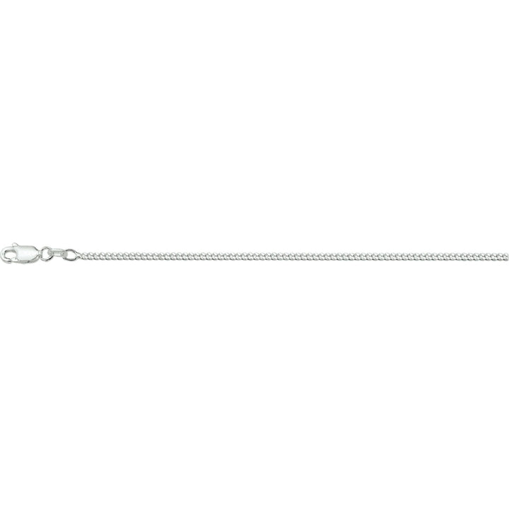 Collana bizantina in argento bianco, 4 facce sfaccettate, spessore 2,1 mm.
