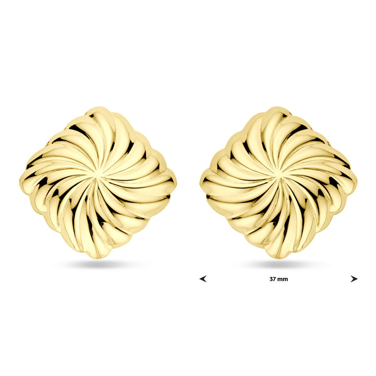 orecchini a bottone argento dorato 1 micron (giallo)