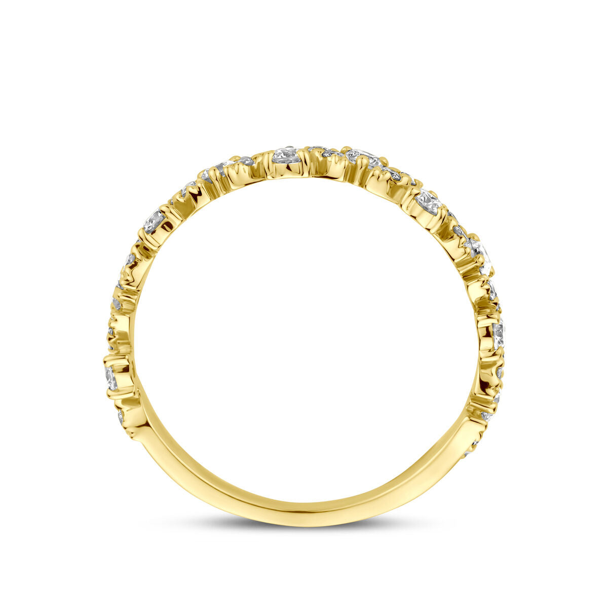 anello diamante 0.49ct h si 14K oro giallo