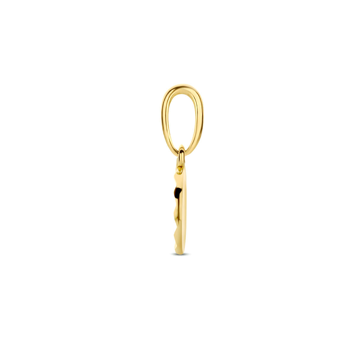 ciondolo tondino diamantato 14K oro giallo