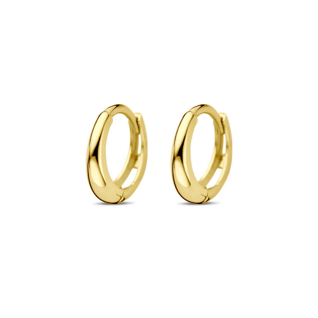 klapoorringen 10 mm 14K geelgoud