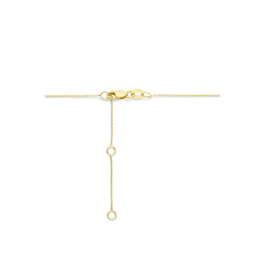 Gouden dames ketting hart diamant 18K