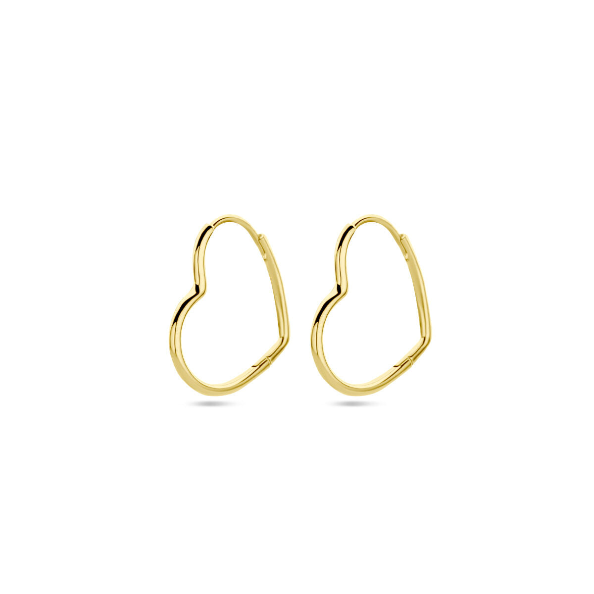 orecchini a cerchio cuore 1 micron argento dorato (giallo)
