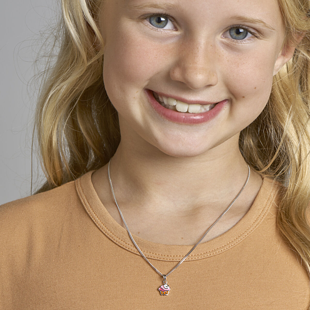 collana cupcake 36 + 4 cm argento rodiato