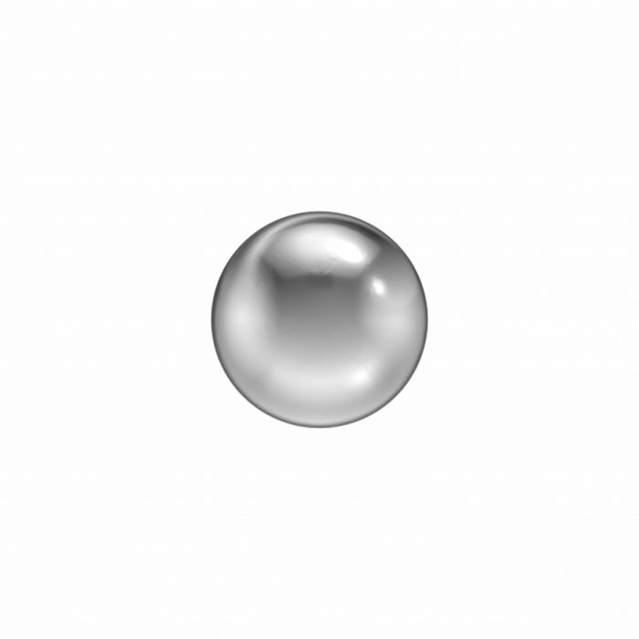 Orecchino a pallina in acciaio lucido di 4,0 mm.