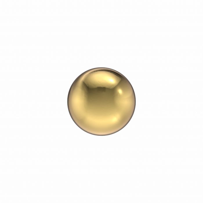 Orecchini pendenti a catena in acciaio dorato con sfera di 4.0 mm.