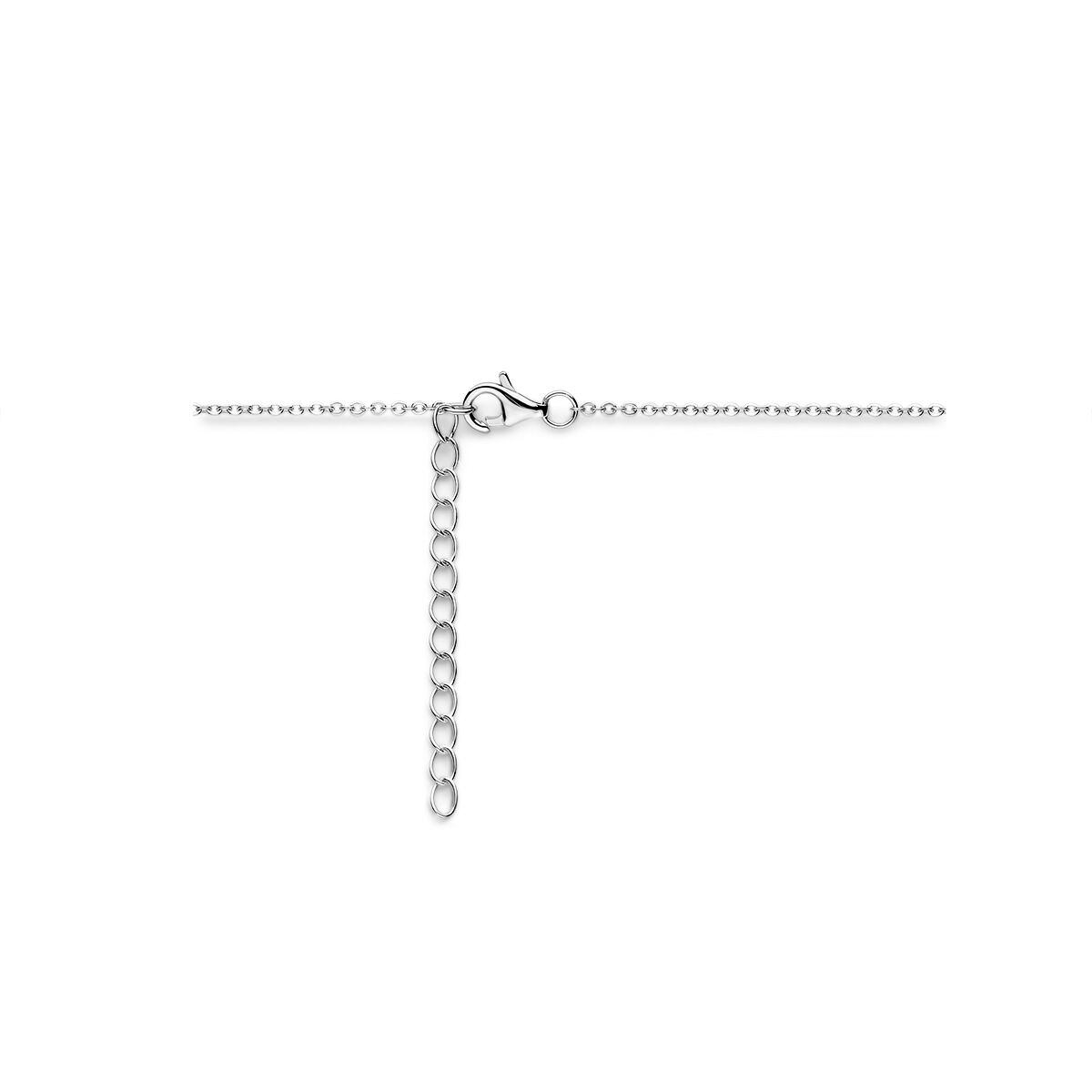 collana cuoricini 41 + 4 cm argento rodiato