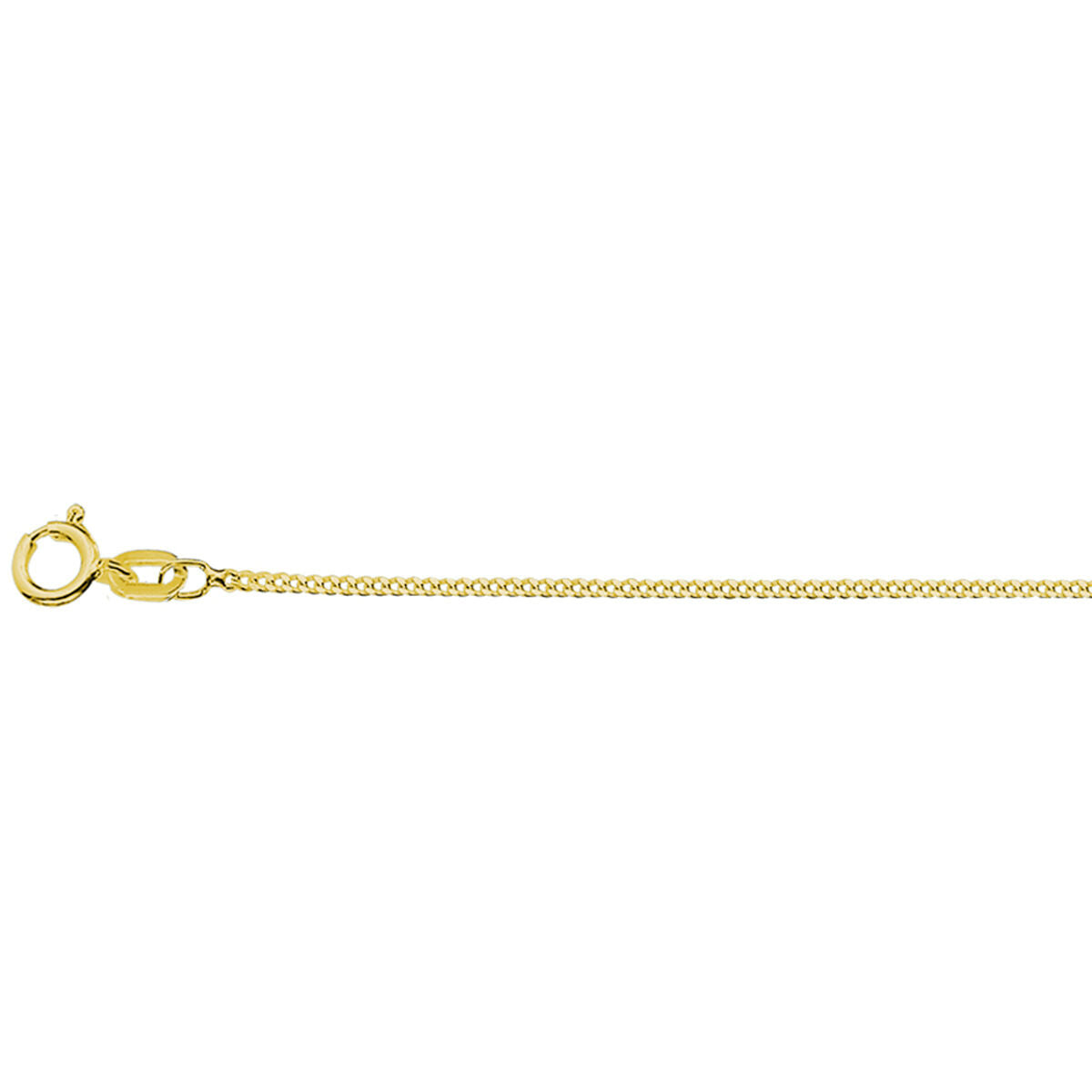 collana bizantina dorata 3 micron con maglia rolò 1,2 mm e chiusura a moschettone