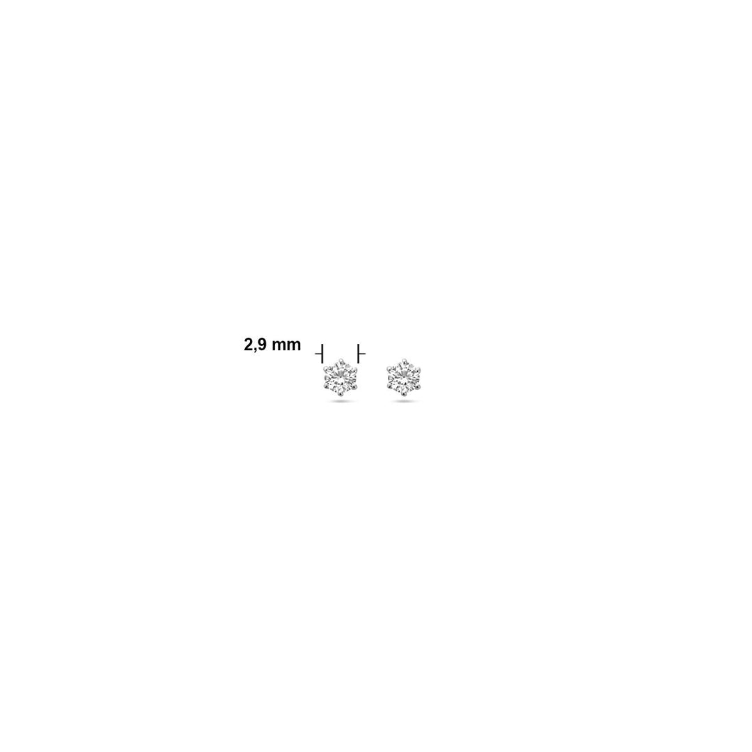 oorknoppen diamant h si 14K witgoud