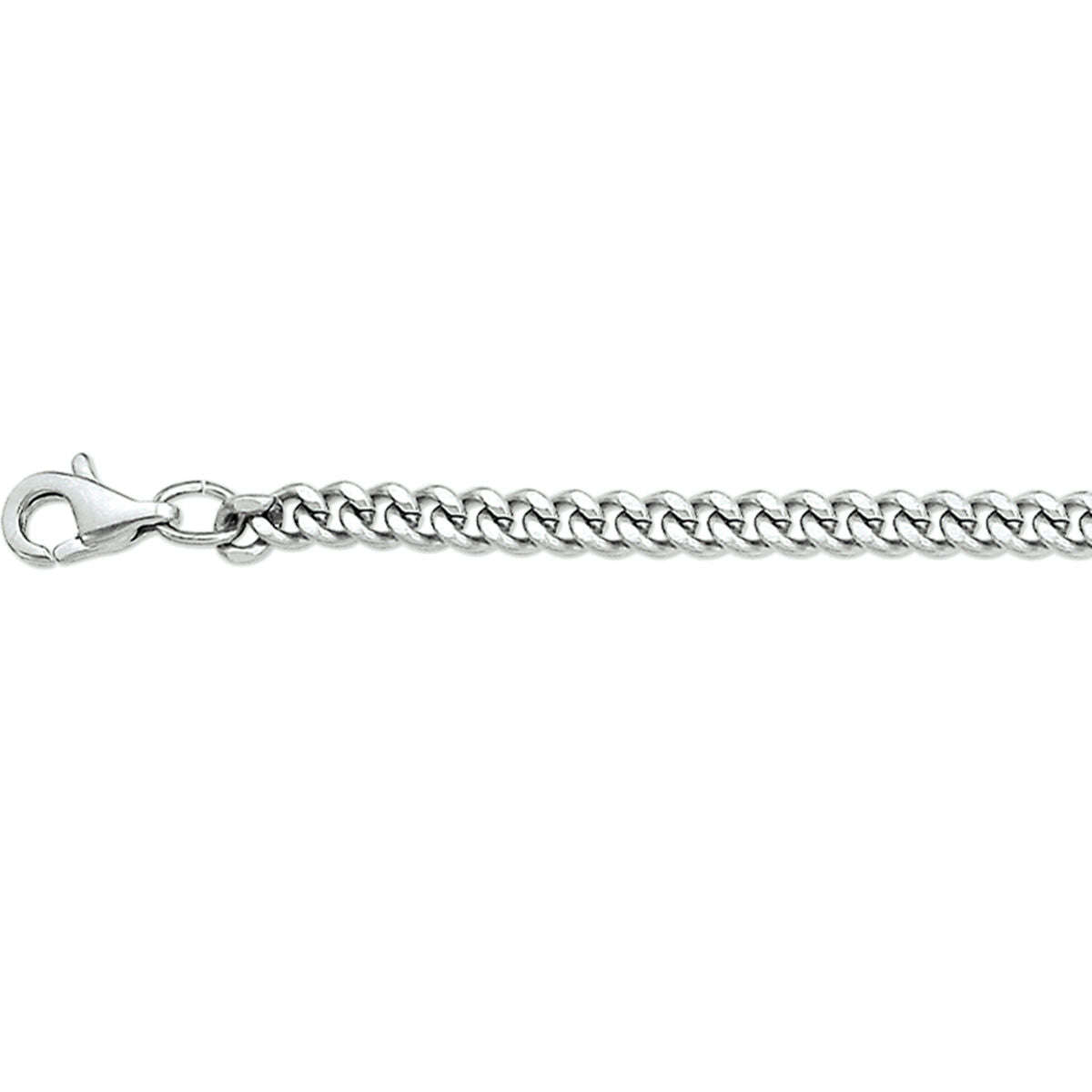 Collana bizantina in acciaio inossidabile, maglie lucide di 4,3 mm.