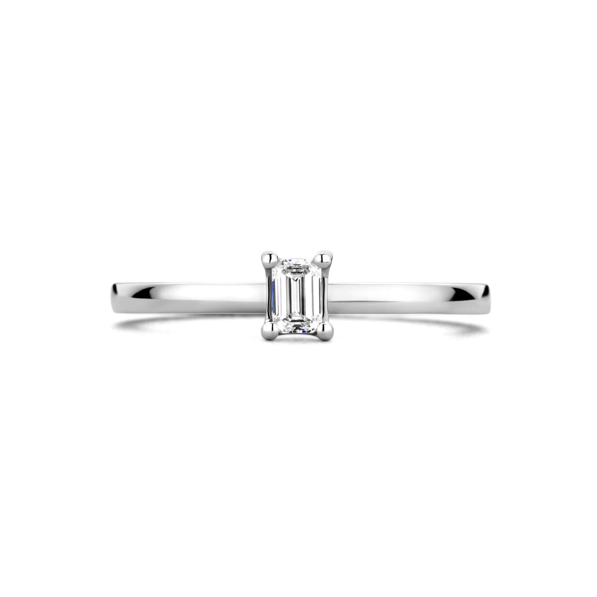 anello in platino diamante 0.15ct g vsi platino
