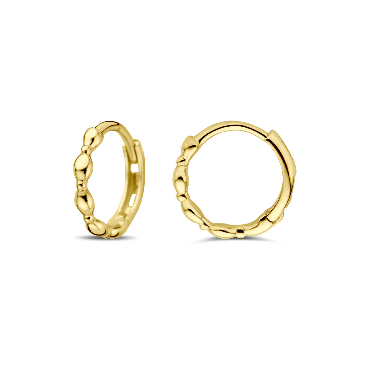 orecchini a scatto 10 mm 14K oro giallo