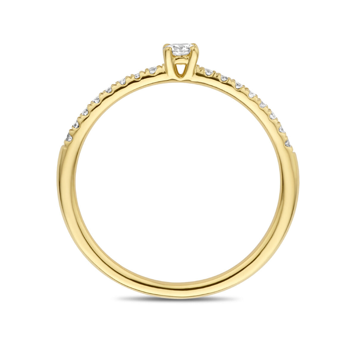 anello di fidanzamento diamante 0.25ct h si 14K oro giallo