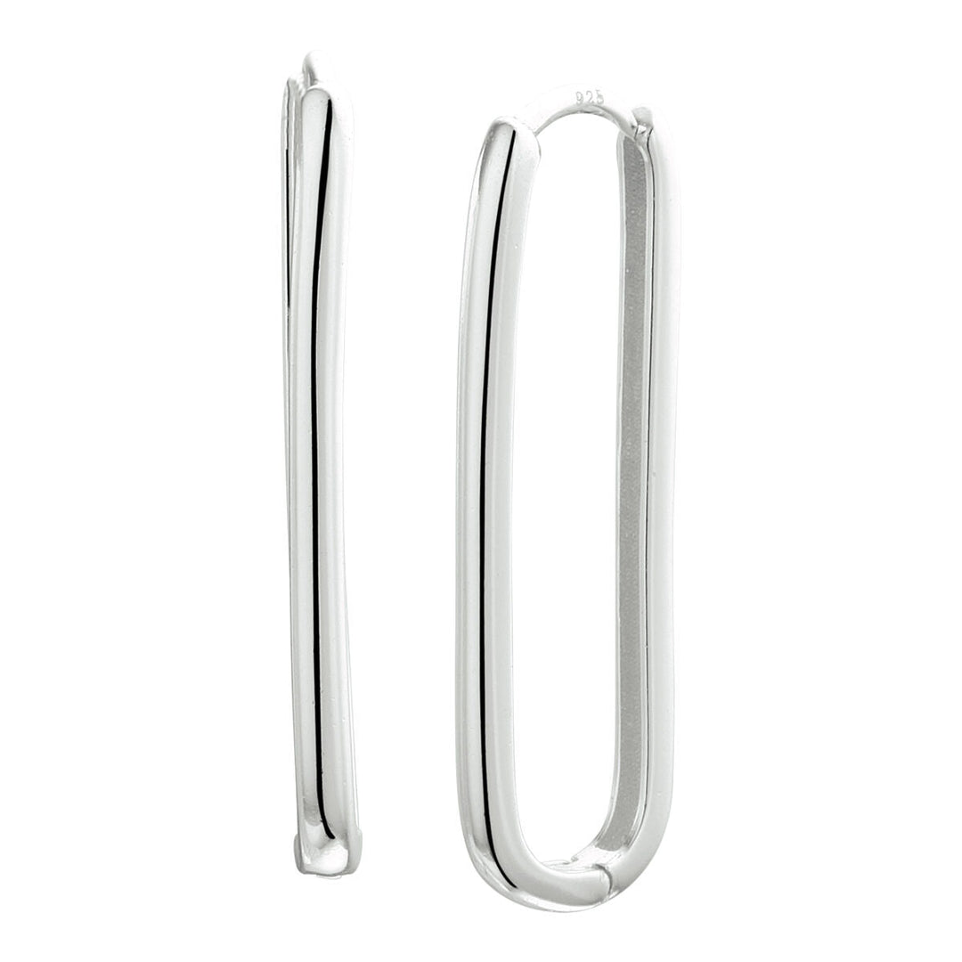 klapoorringen paperclip zilver gerhodineerd