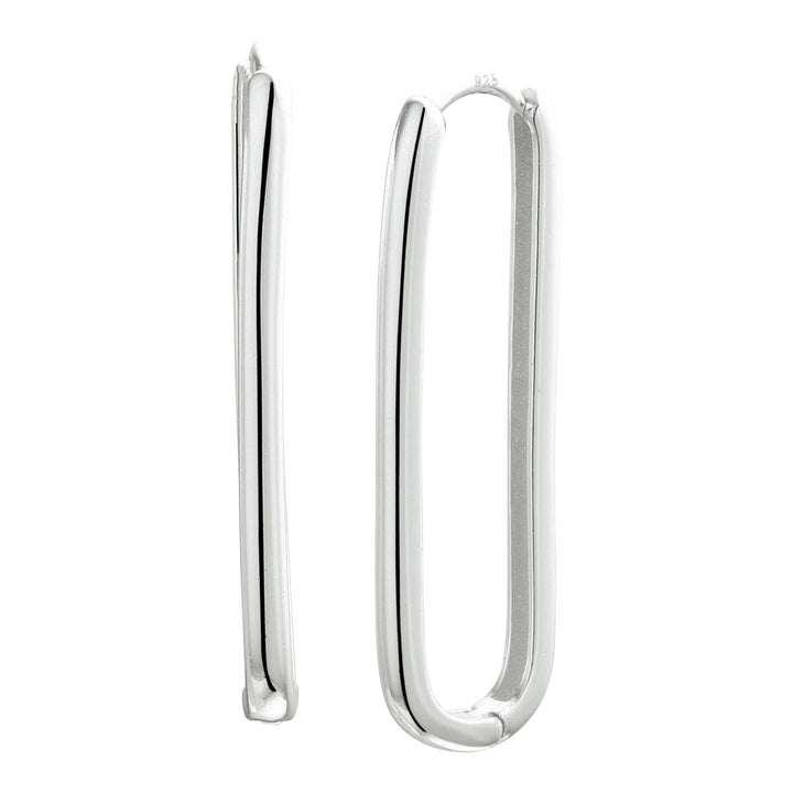 klapoorringen paperclip zilver gerhodineerd