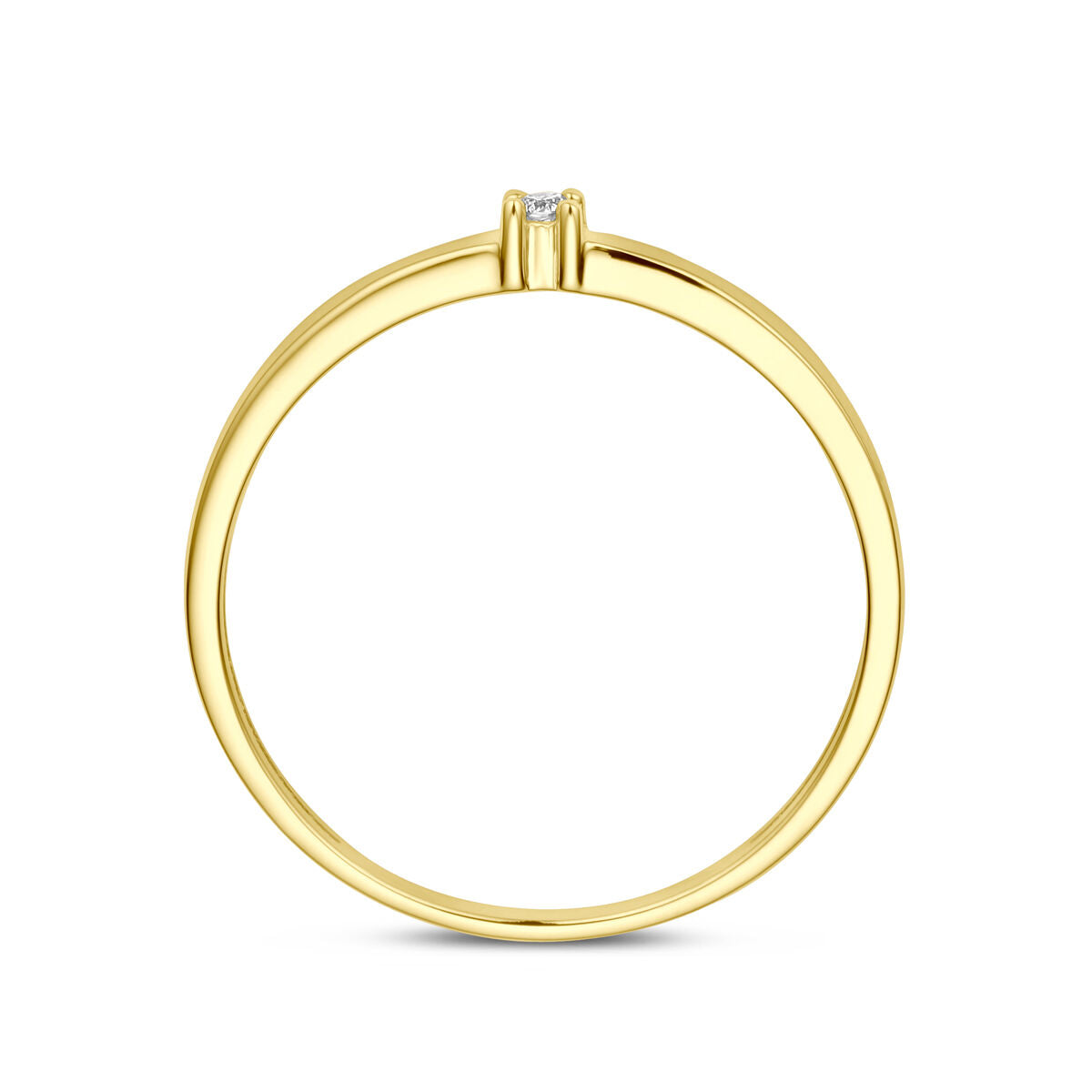 anello diamante 0.02ct h p1 oro giallo 14K