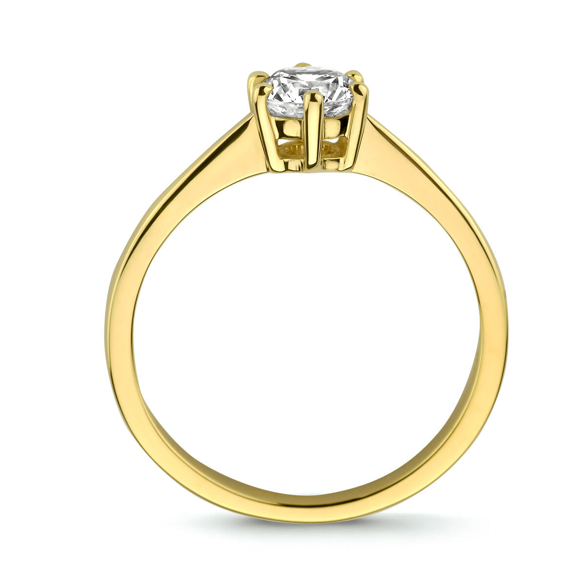 Anello zircone oro giallo 14K
