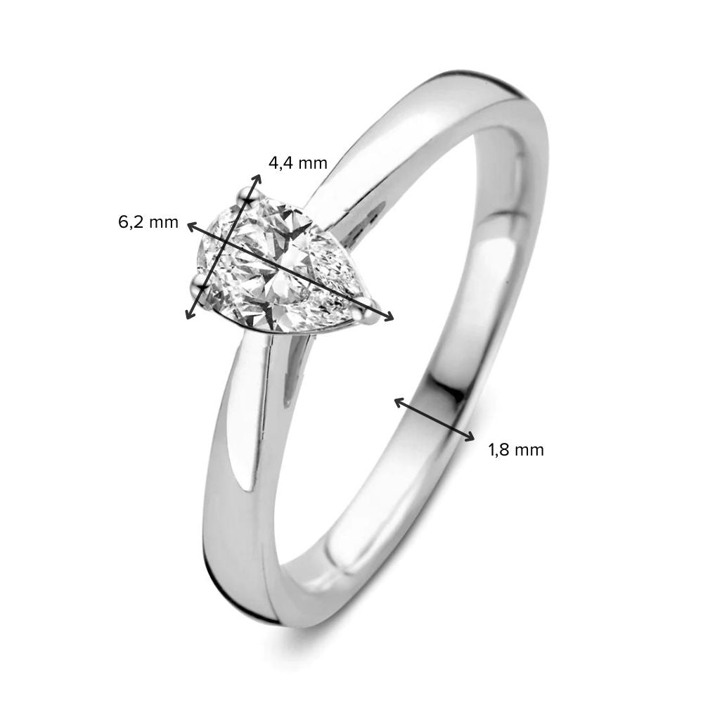 Anello Ava 0,30 ct oro bianco