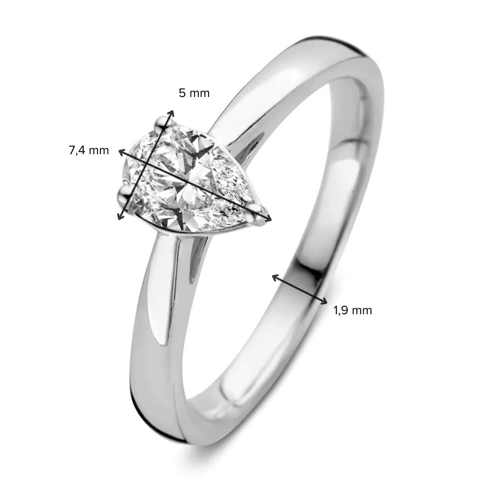 Anello Ava 0,50 crt. oro bianco