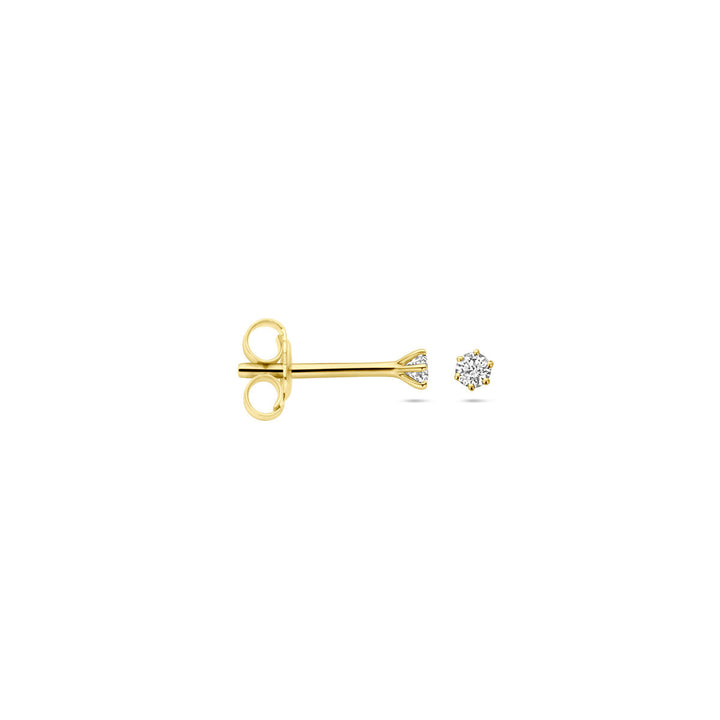oorknoppen diamant h si 14K geelgoud