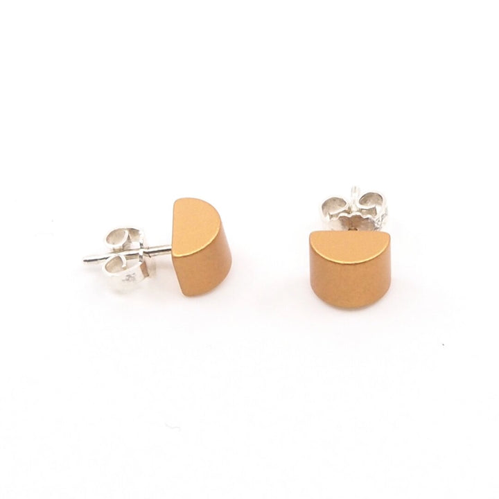 Orecchini semicircolari colorati apricot