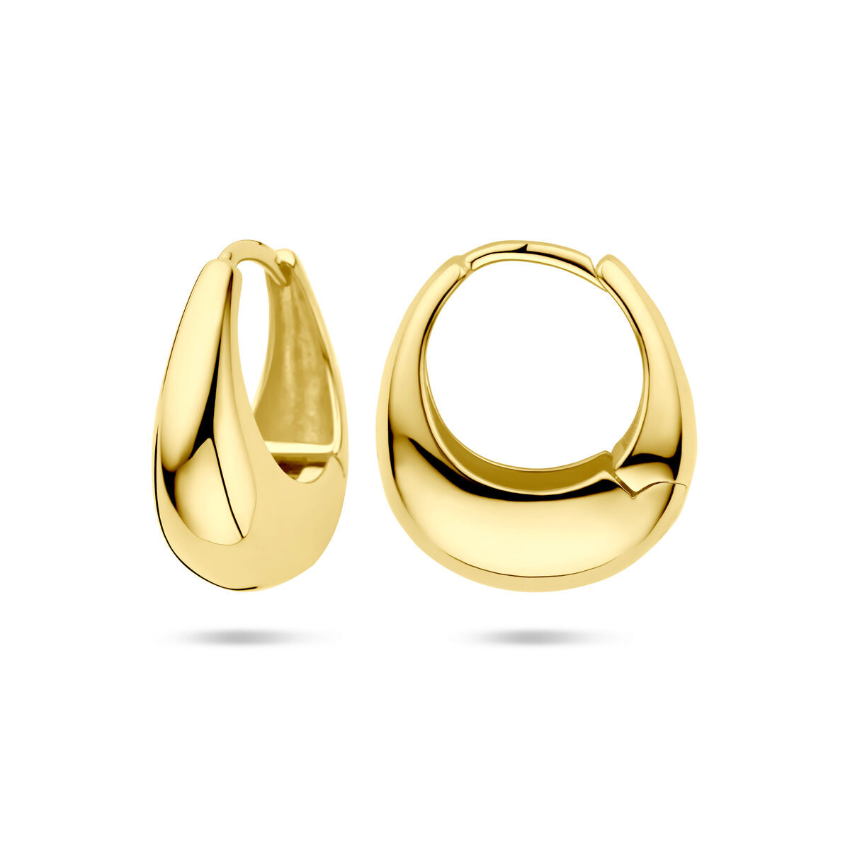 Orecchini a Cerchio 19 mm 1 Micron Argento Placcato Oro (Giallo)