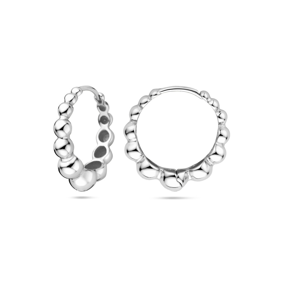 orecchini a cerchio 17 mm argento rodiato