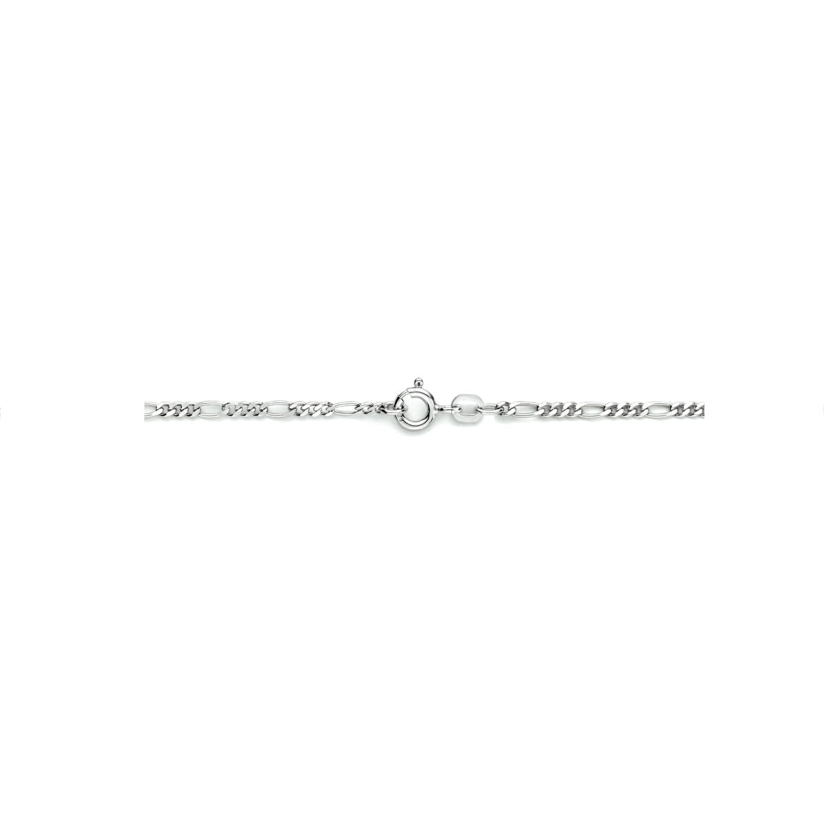 collana figaro 2,2 mm argento rodiato