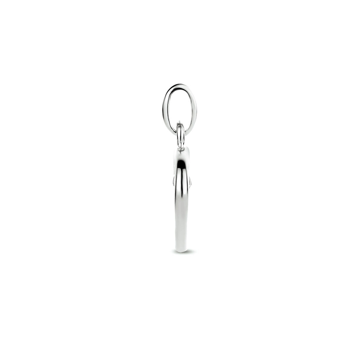 ciondolo cuore zircone argento rodiato