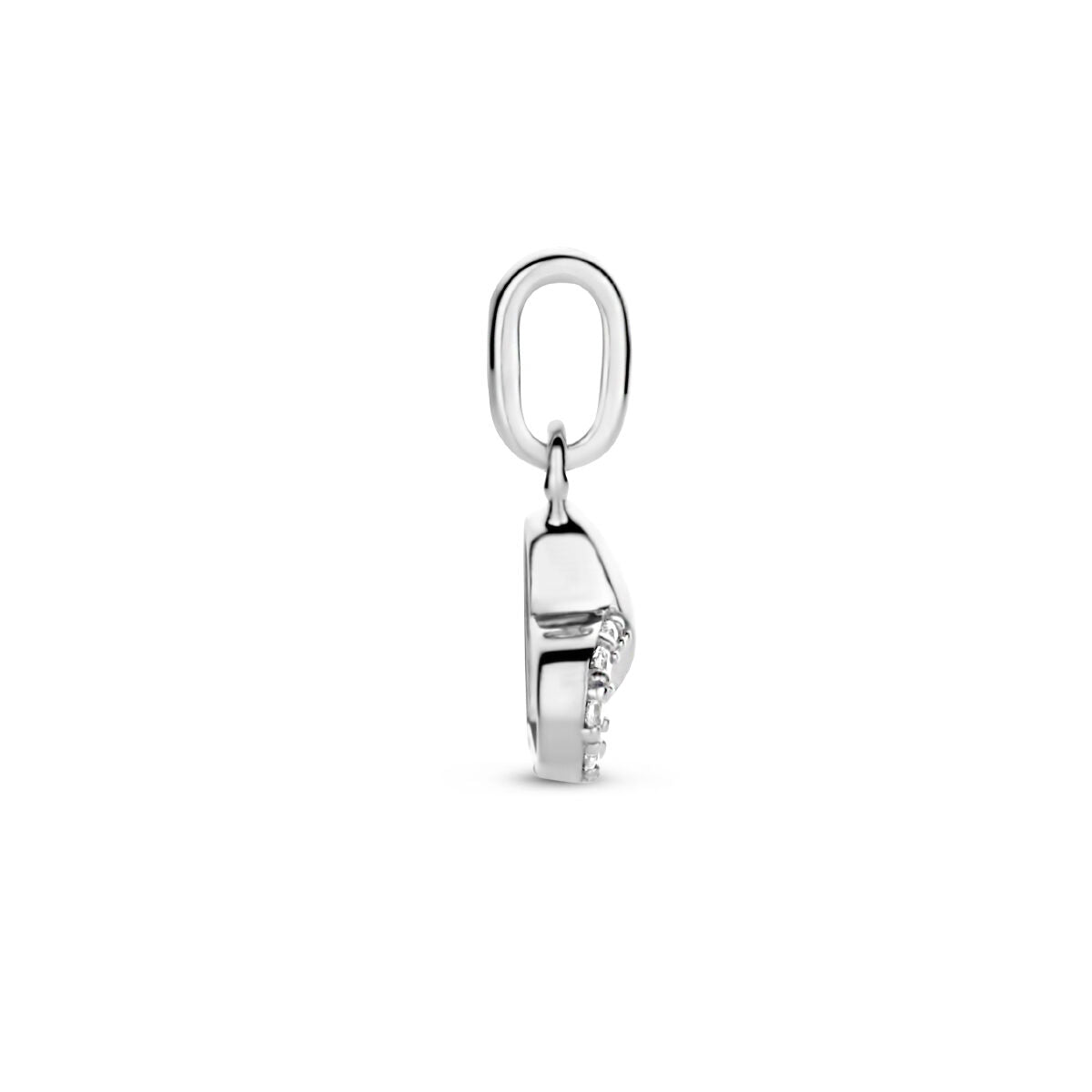 ciondolo cuore zirconia argento rodiato