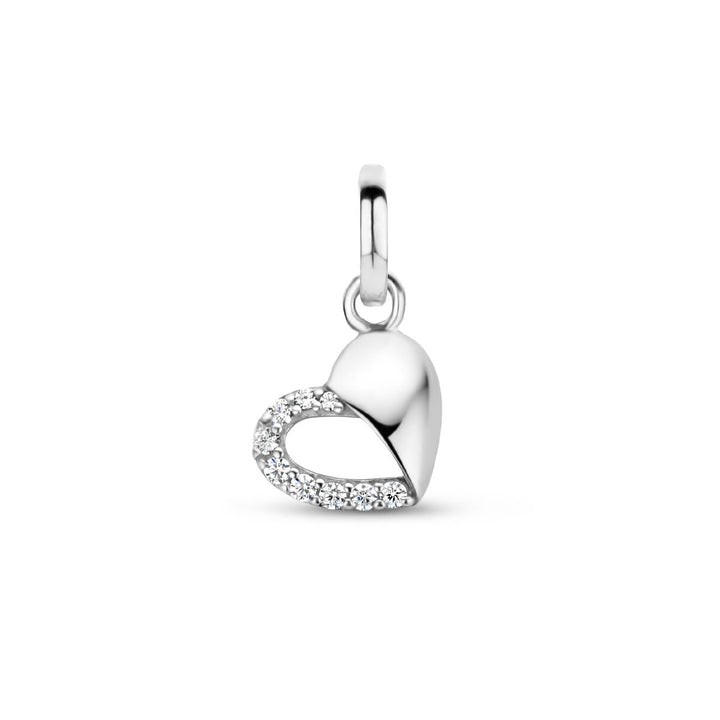 hanger hart zirkonia zilver gerhodineerd