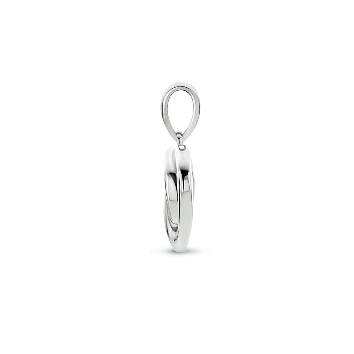ciondolo cuore argento rodiato