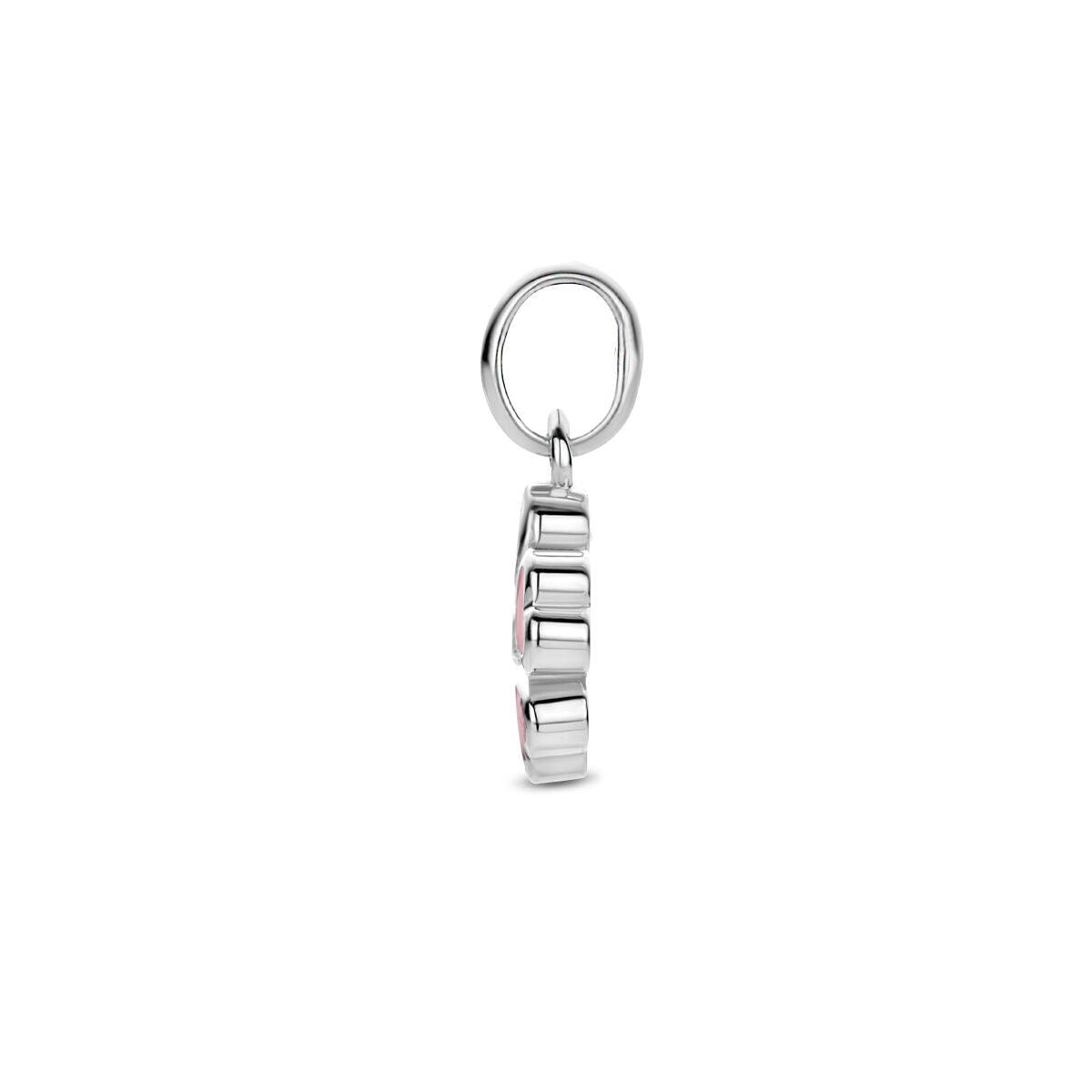 ciondolo fiore zirconia argento rodiato