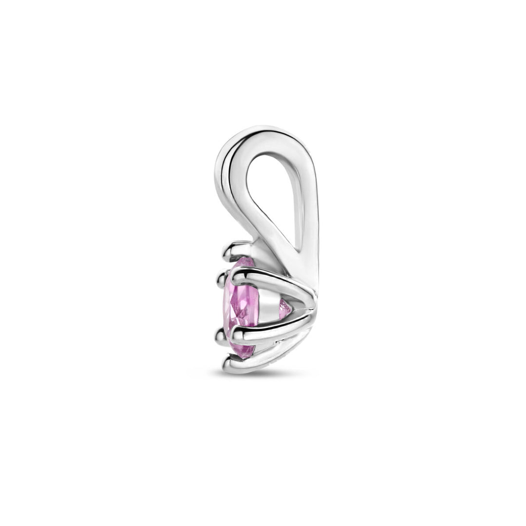 hanger met synth. geboortesteen zilver gerhodineerd