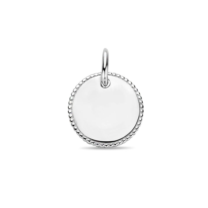 graveerhanger rond zilver gerhodineerd