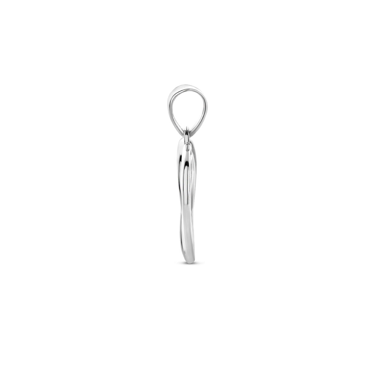 ciondolo cuore argento rodiato