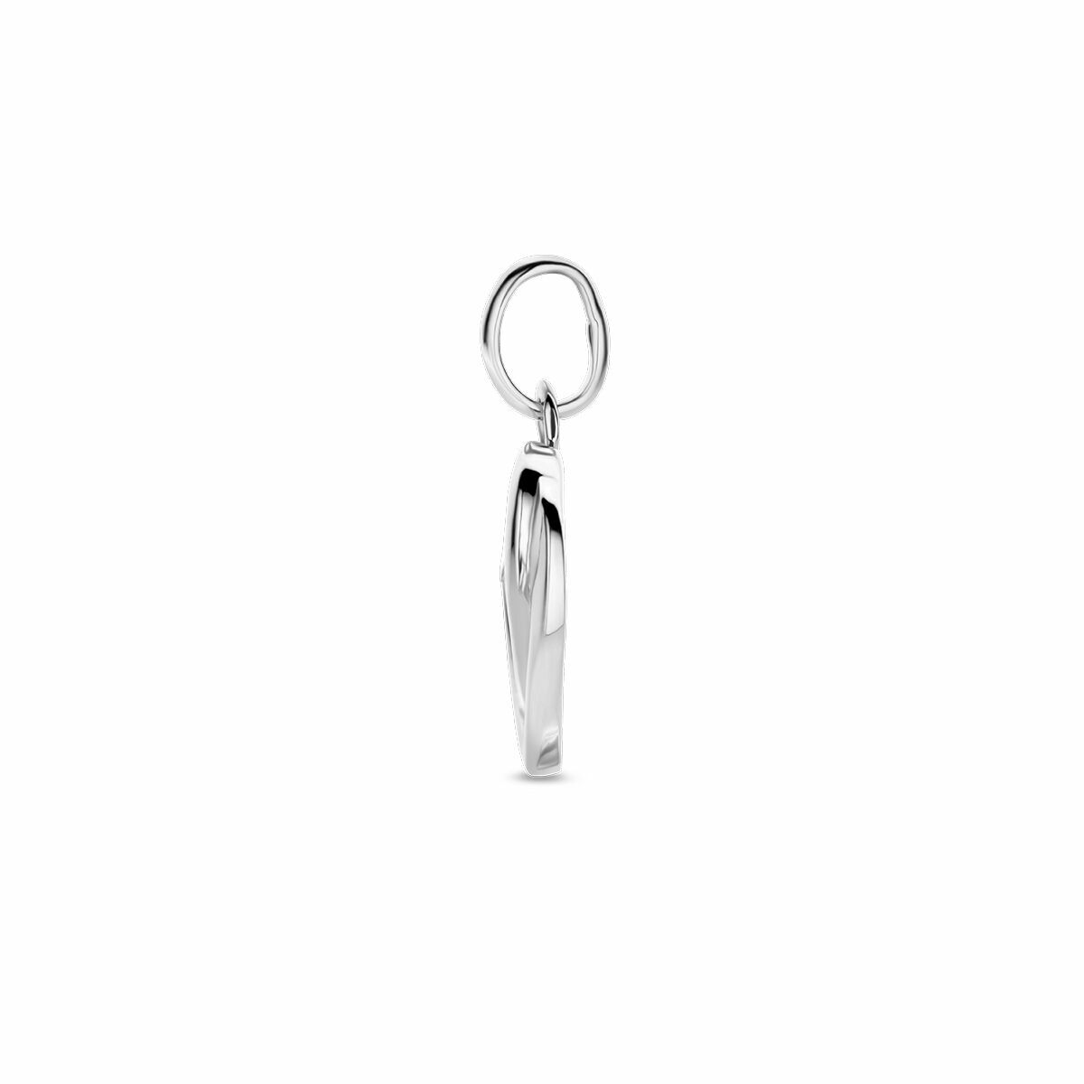 ciondolo cuore argento rodiato