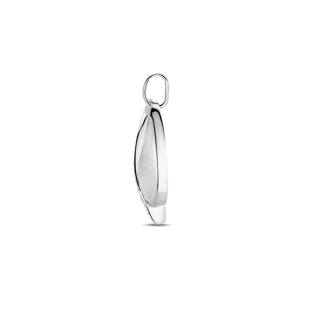 ciondolo zircone lucido/opaco 22 mm argento rodiato