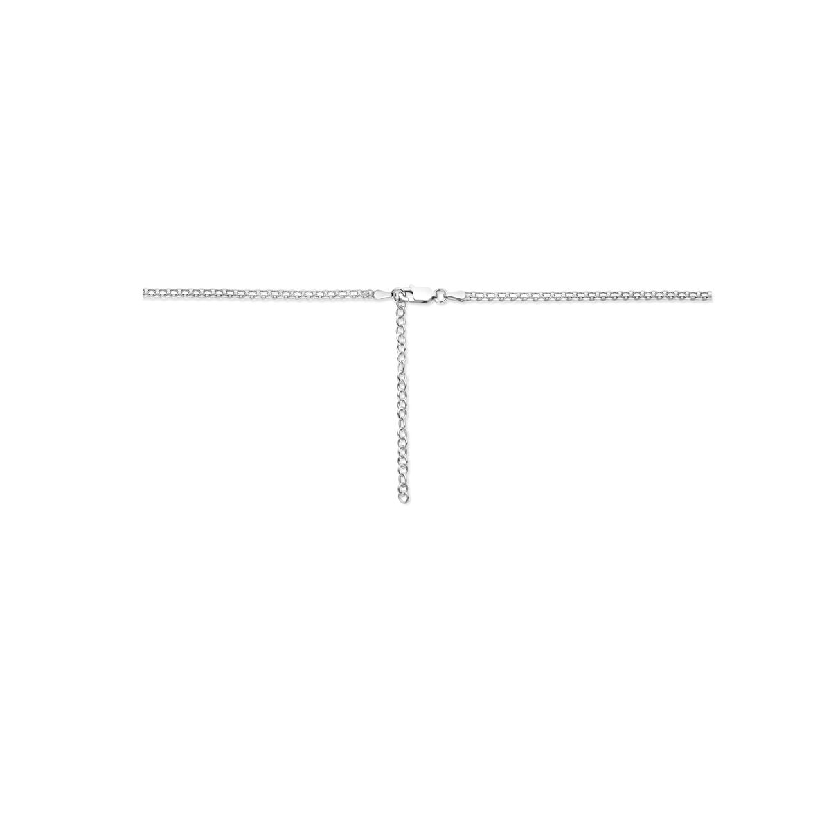 collana bismarck 2,4 mm 37 + 5 cm argento rodiato