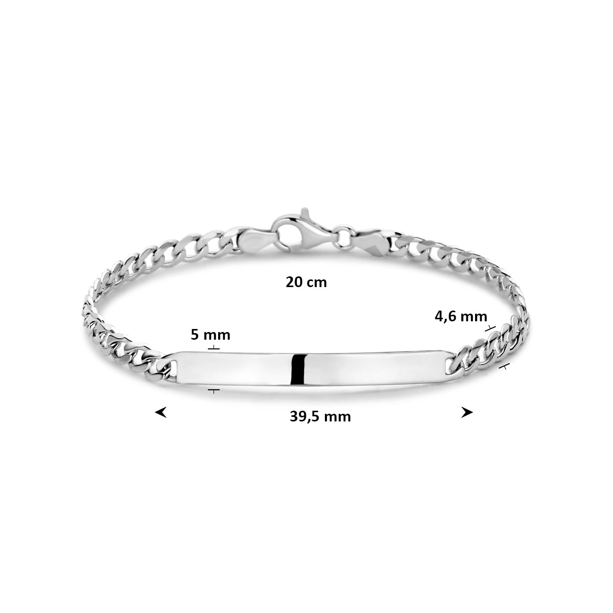 graveerarmband zilver gerhodineerd