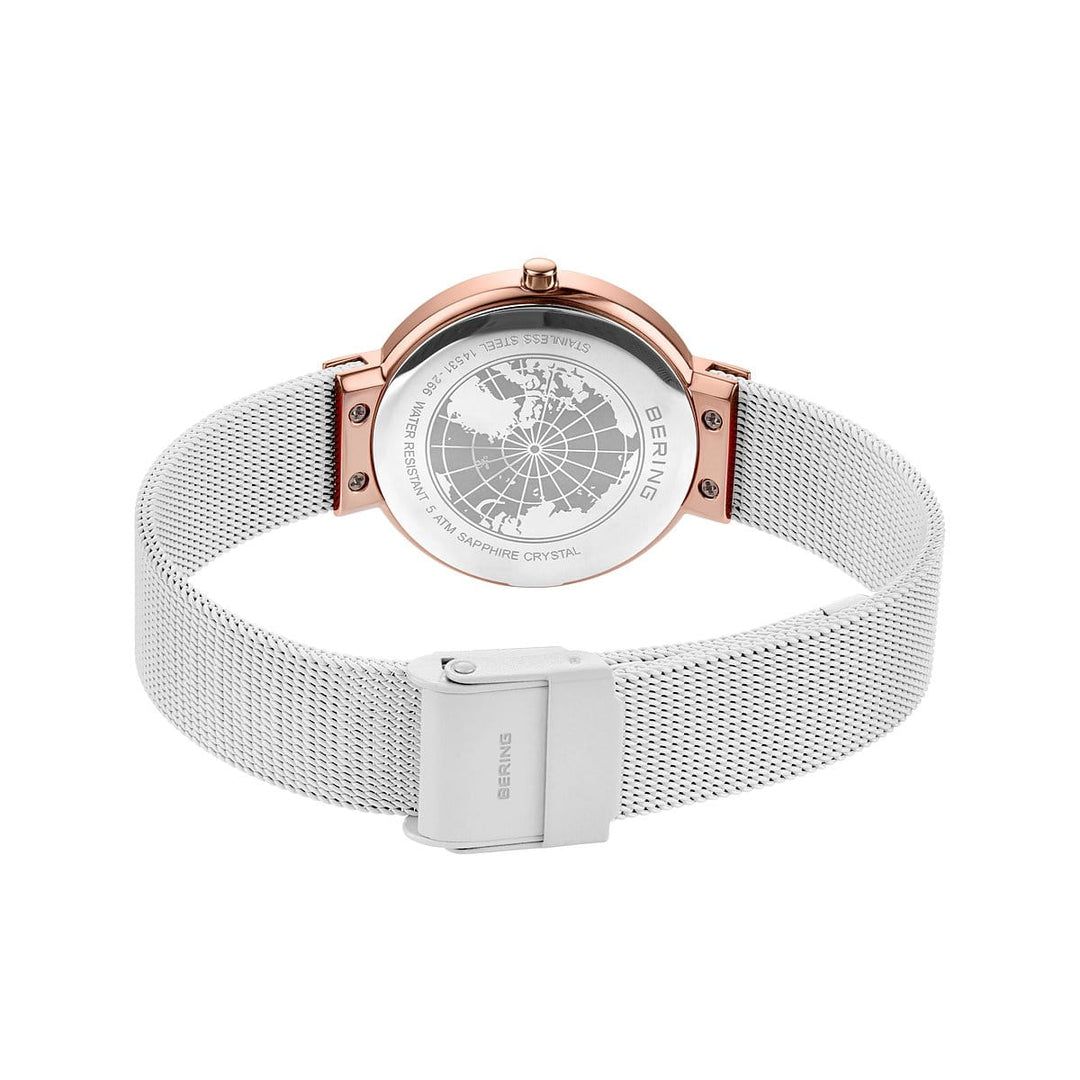 orologio da donna bering con quadrante oro rosa - 14531-266