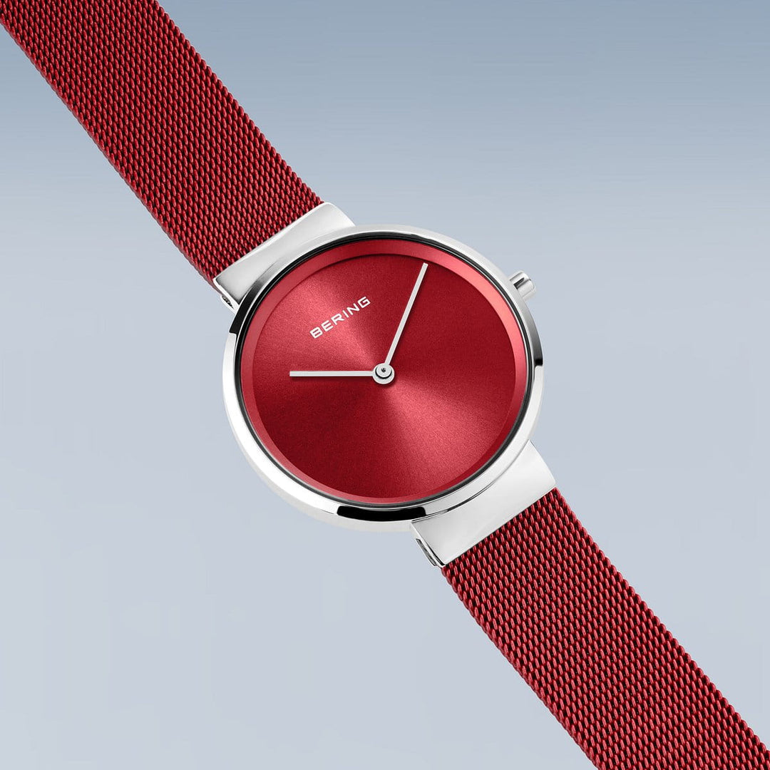 Bering dames horloge rode wijzerplaat - 14531-303