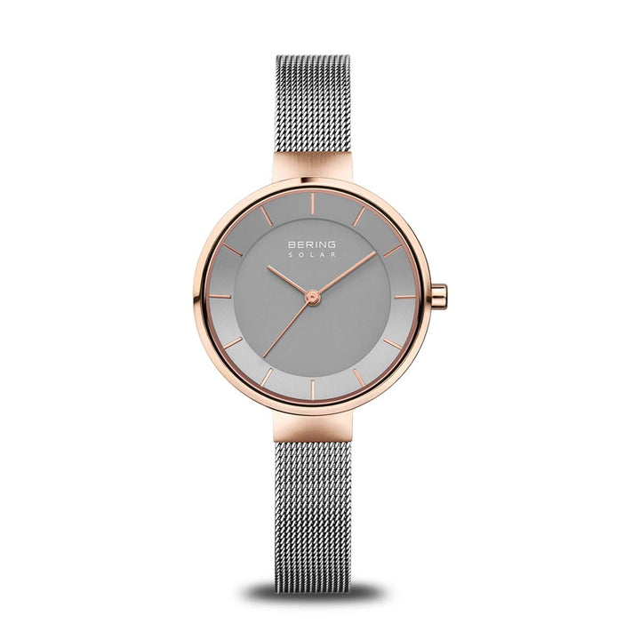 bering dames horloge grijze wijzerplaat - 14631-369