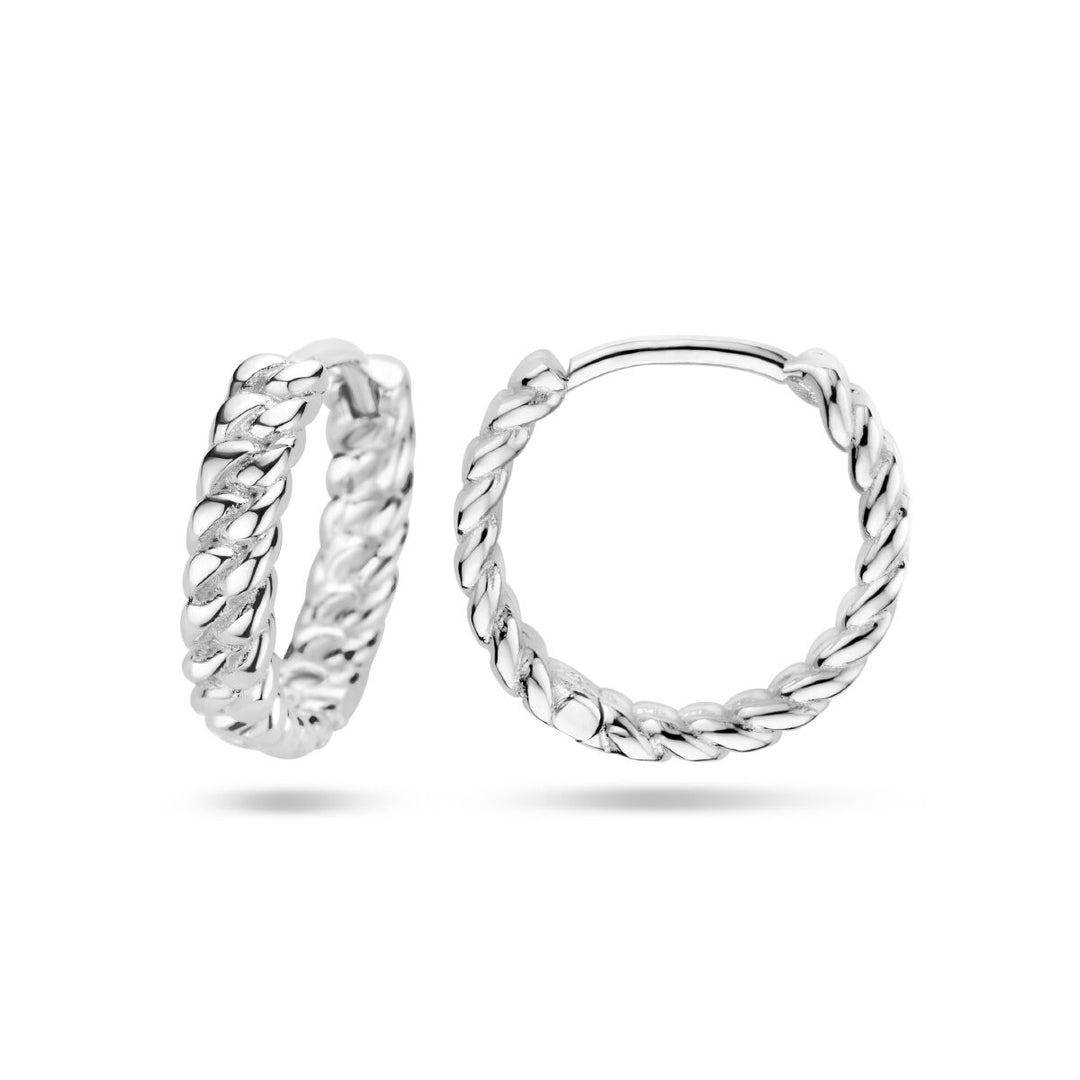 klapoorringen zilver gerhodineerd