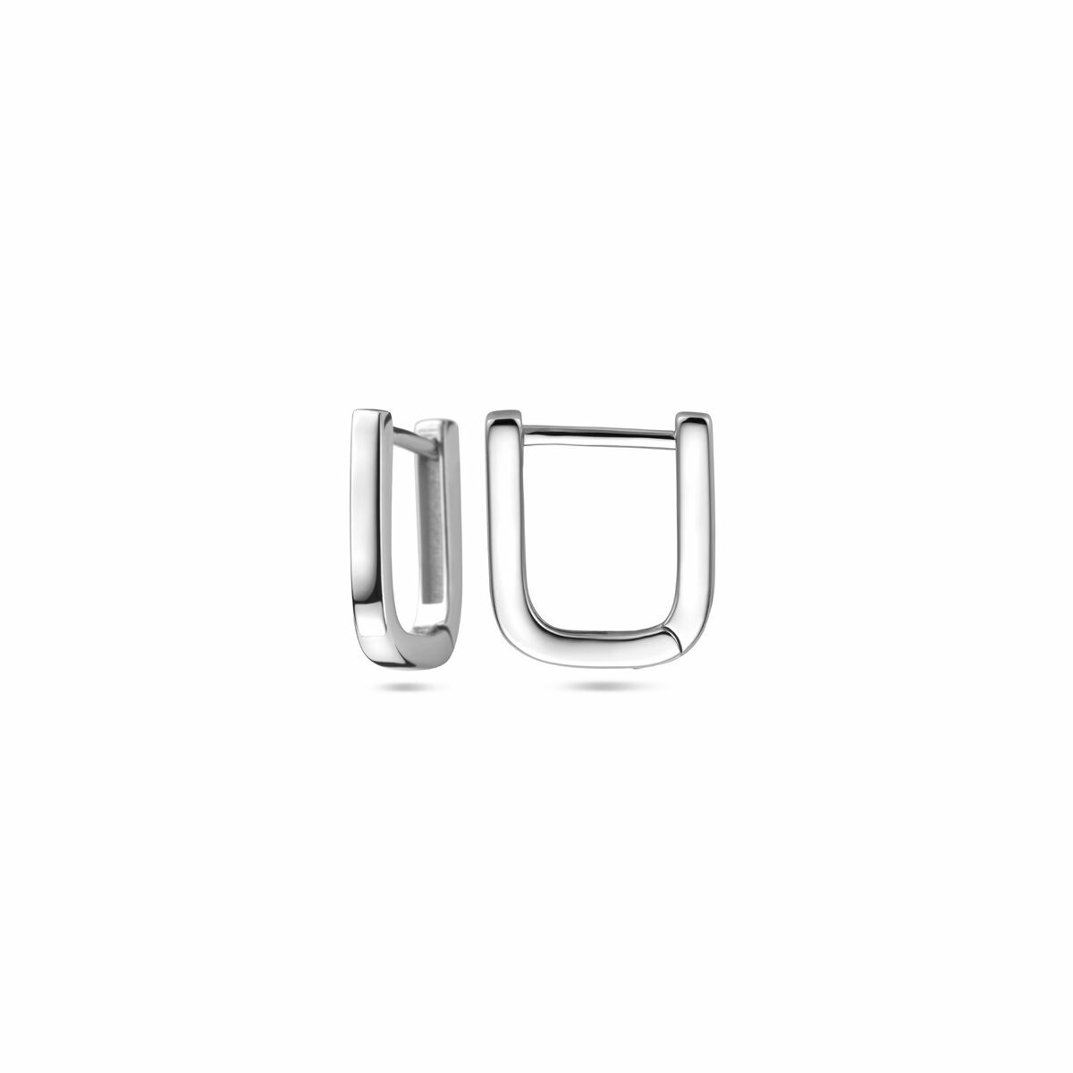 orecchini a scatto 12 mm argento rodiato