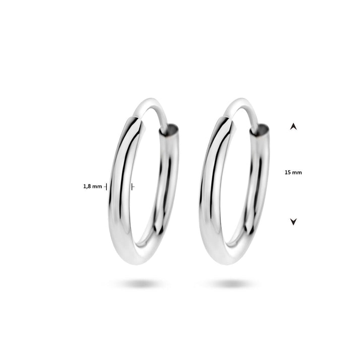 orecchini a cerchio 1,8 mm tubo tondo